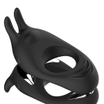 Черное эрекционное виброкольцо 3см с двумя моторами Feelz Toys Zeus Dual Vibe Cock Ring