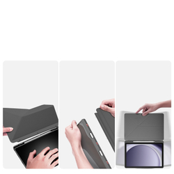 Чехол книжка серого цвета для планшета Samsung Galaxy Tab A9 Plus и Tab 11 Plus, серия Magi Series от Dux Ducis