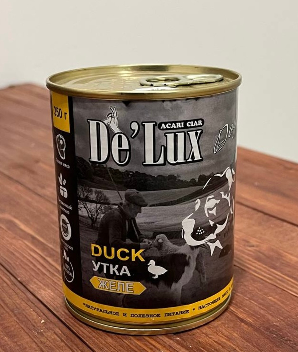 Де`Люкс Консервы для собак Мясные «Утка в желе» / De`lux Dog Duck Human Grade