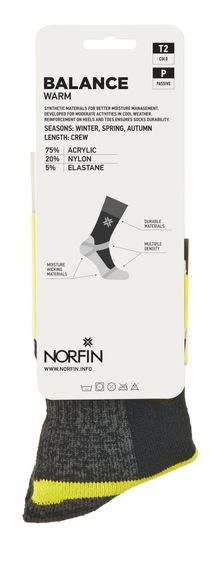 Носки Norfin T2P BALANCE WARM CREW р.(45-47) XL