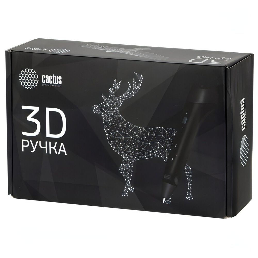 Ручка 3D Cactus CS-3D-PEN-C-BK PLA ABS LCD черный