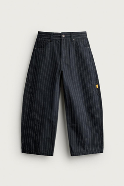 ZARA БРЮКИ BALLOON FIT В ТОНКУЮ ПОЛОСКУ, ПОЛОСКИ