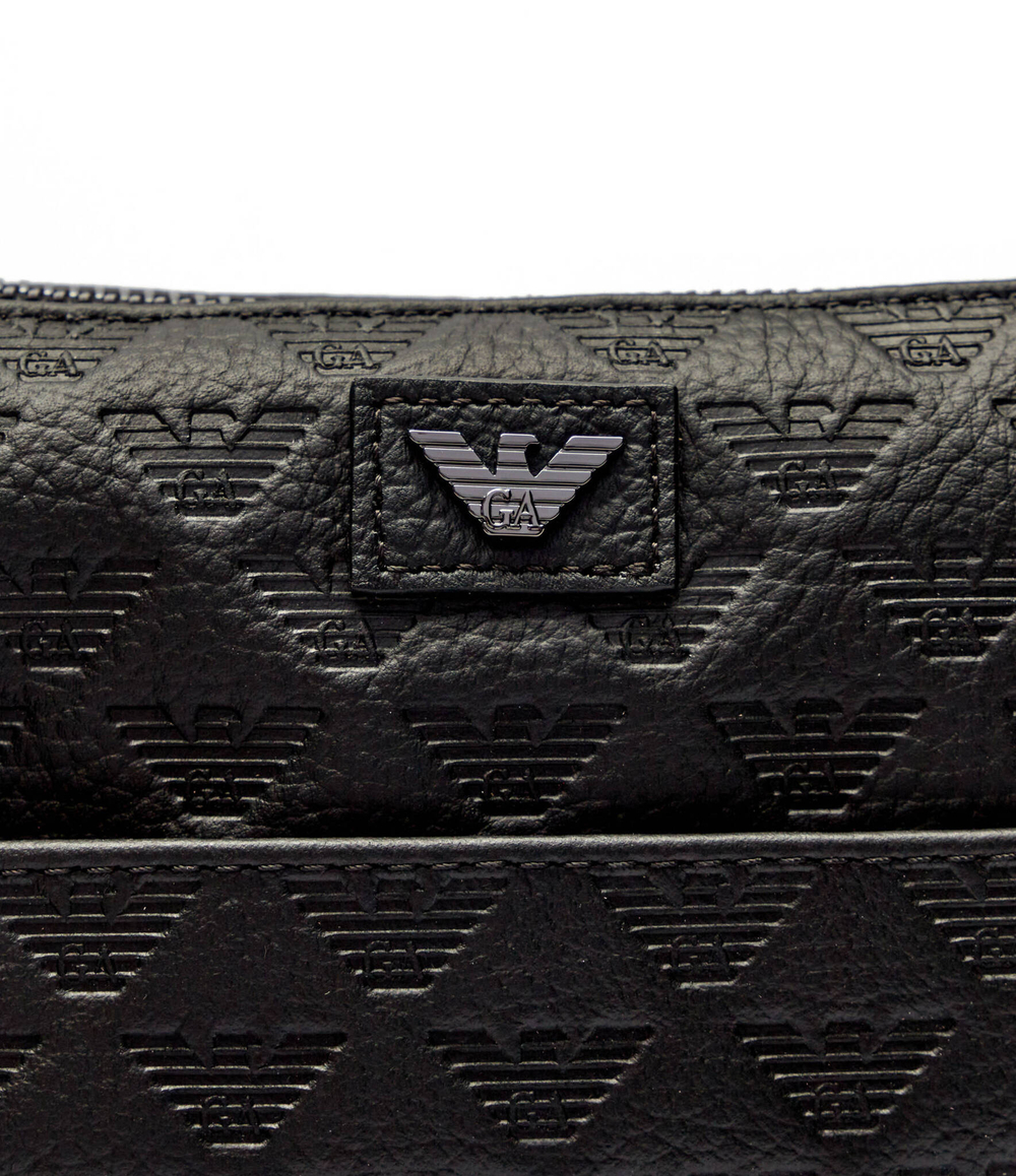 Кожаная сумка кросс-боди Emporio Armani - черный(Y4M416 YQ67I)
