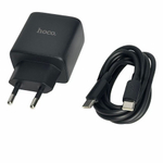 Сетевое зар. устр. Hoco N83 GaN с шнуром Type-C на Type-C 1C 60W черное