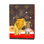 LOUIS VUITTON Canvas Card Holder Passport Holder Women"s Brown & Multicolor