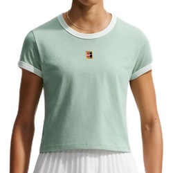 Женская теннисная футболка Nike Court Heritage Tennis - steam/barely green
