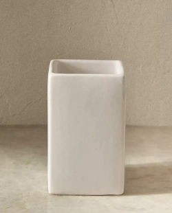 ZARA HOME ФАЯНСОВЫЙ СТАКАН ДЛЯ ЗУБНЫХ ЩЕТОК, БЕЛЫЙ