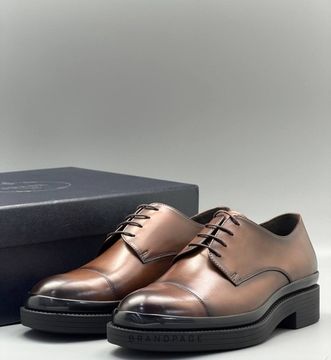 Дерби коричневые от Prada BP5-155083