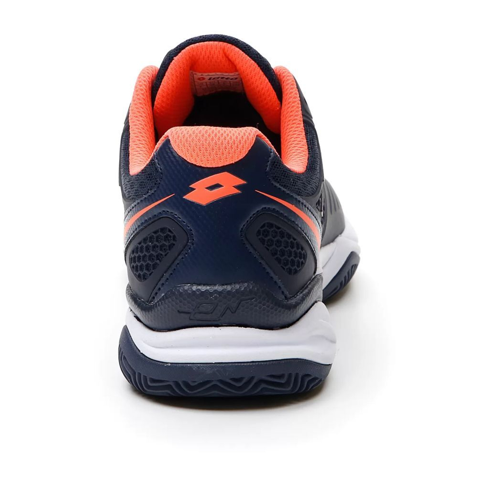 Женские Кроссовки теннисные Lotto Superrapida 200 II PRT W - navy blue/all white/coral fluo