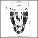5456/80CL ODL_EX Люстра потолочная LED 80W 4000K COLLIER L-VISION