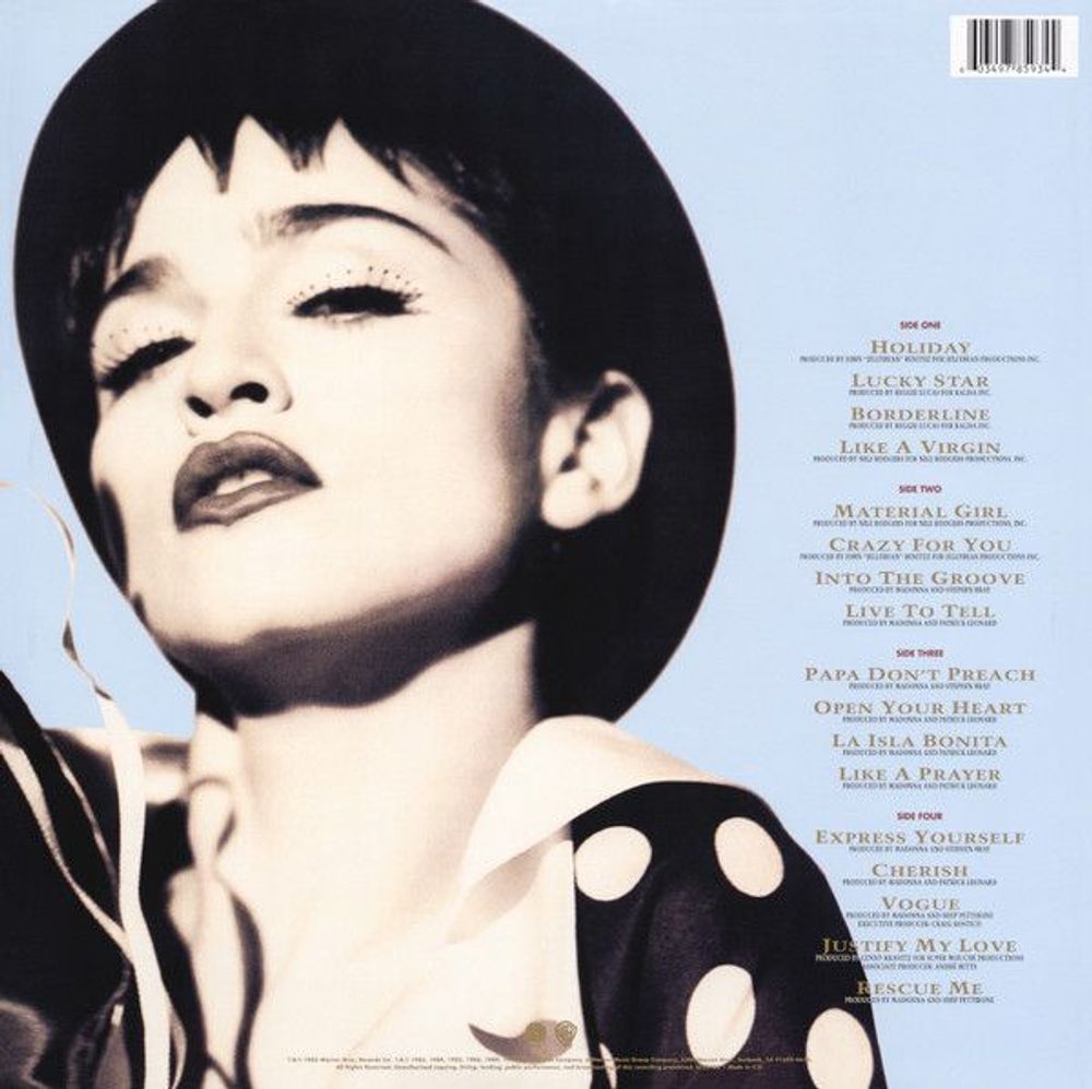 Madonna. Immaculate Collection (2 LP) Мадонна. Лучшее