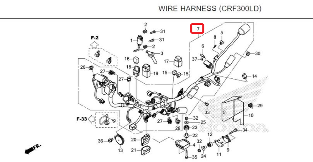 32100-K1T-T60. HARNESS, WIRE CRF300L Asian model.