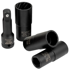 Набор головок-экстракторов для поврежденных болтов и гаек 4пр. 1/2'' RockFORCE RF-906U3