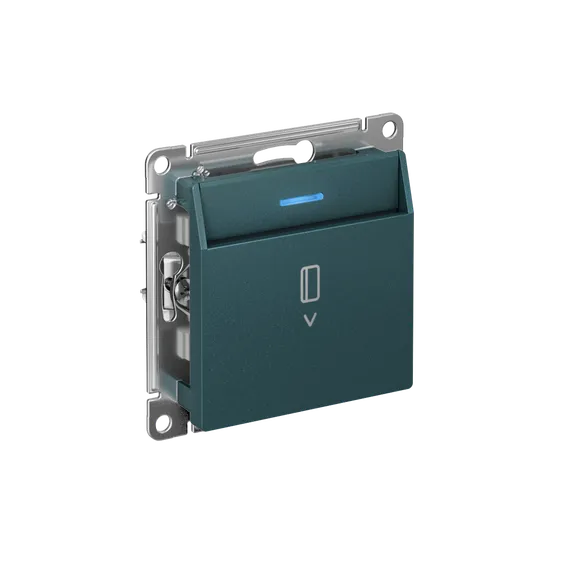 Выключатель карточный с подсветкой, без задержки отключения Systeme Electric AtlasDesign Изумруд ATN000814