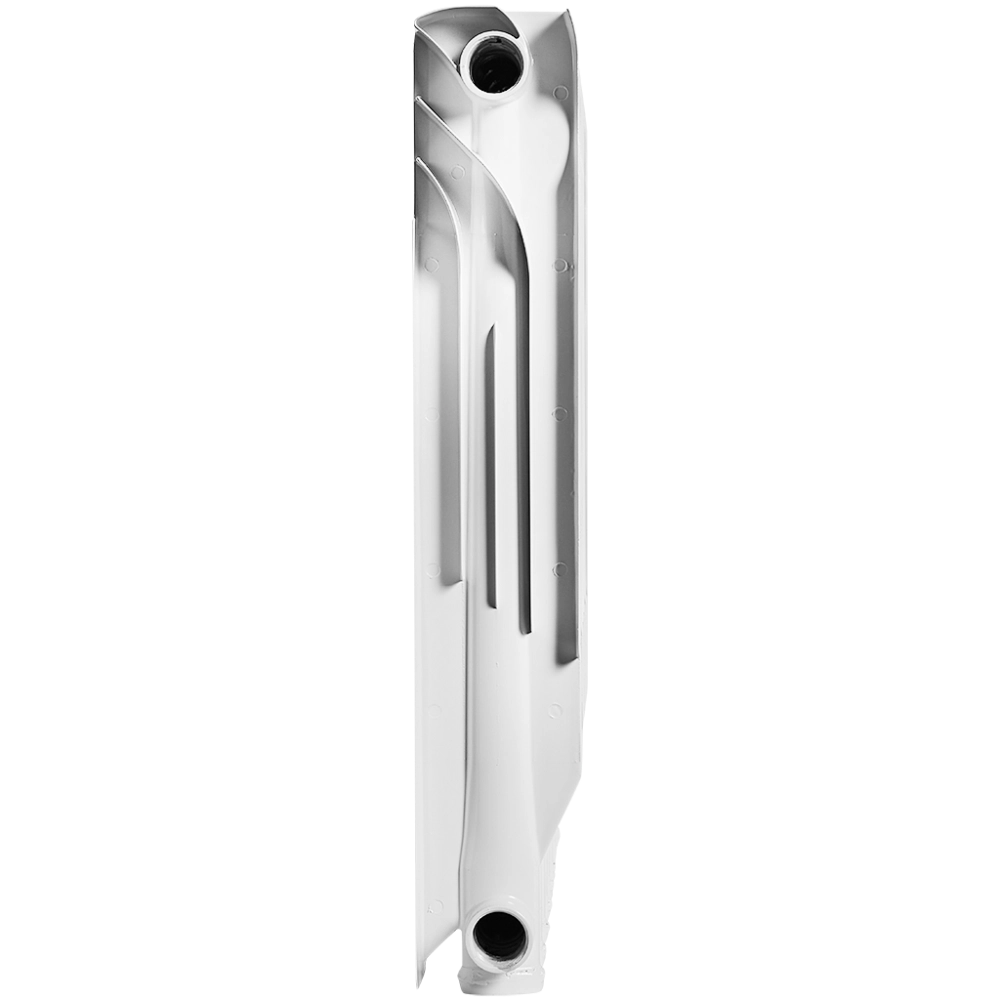 Радиатор алюминиевый ROMMER Plus 500 - 12 секций (подключение боковое, цвет белый)