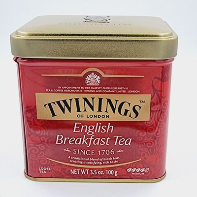 Чай черный Twinings "English Breakfast Tea" листовой в жестяной банке, 100 г (из Финляндии)