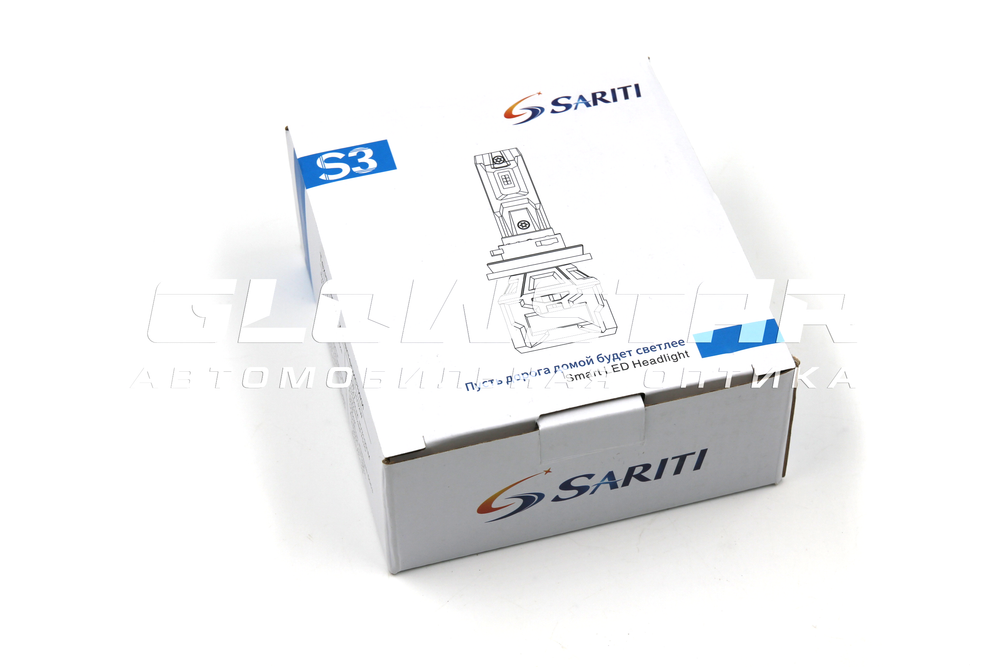 Светодиодные лампы H4 Sariti S3 с вентилятором, 12V, 32W, 5500K (комплект, 2шт)