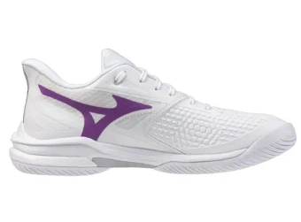 Женские Кроссовки теннисные Mizuno Wave Exceed Tour 7 AC - white/dahlia/lava orange