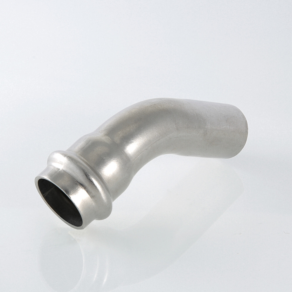 Пресс-угольник 45° однораструбный из нержавеющей стали AISI 304, VT.INOX-PRESS, VALTEC