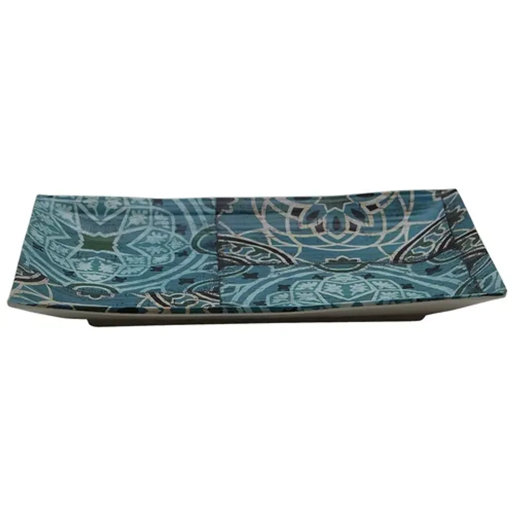 Блюдо 24,8*15,2*2,9 см прямоуг. Damask Blue пластик меламин P.L. Proff Cuisine