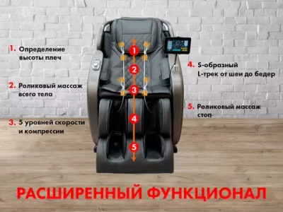 Массажное кресло FUJIMO OPTIMA F555 Шампань, Графит, Эспрессо