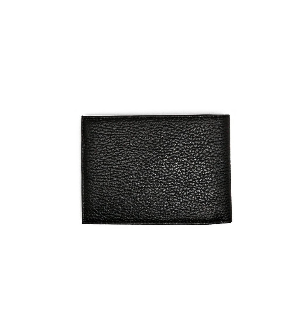 кожаный кошелек + брелок Emporio Armani - черный(Y4R222 Y068E)