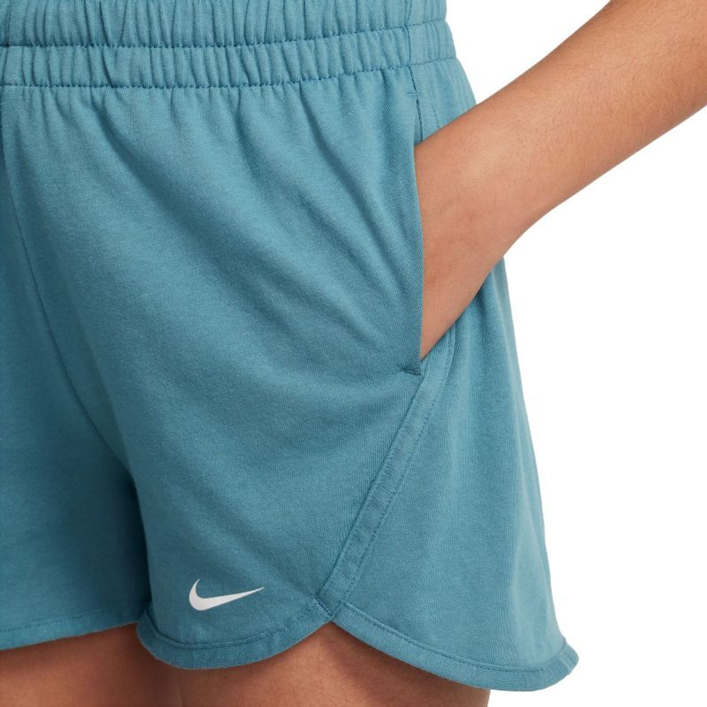 Шорты для девочки теннисные Nike Dri-Fit Breezy High-Waisted Training Shorts - Бирюзовый