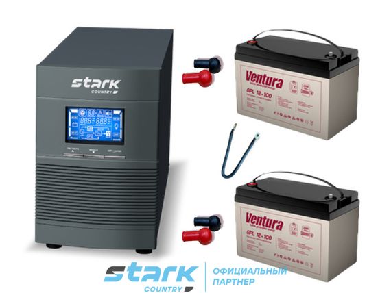 Комплект ИБП SC 1000 online + GPL 12-100 х 2 шт.