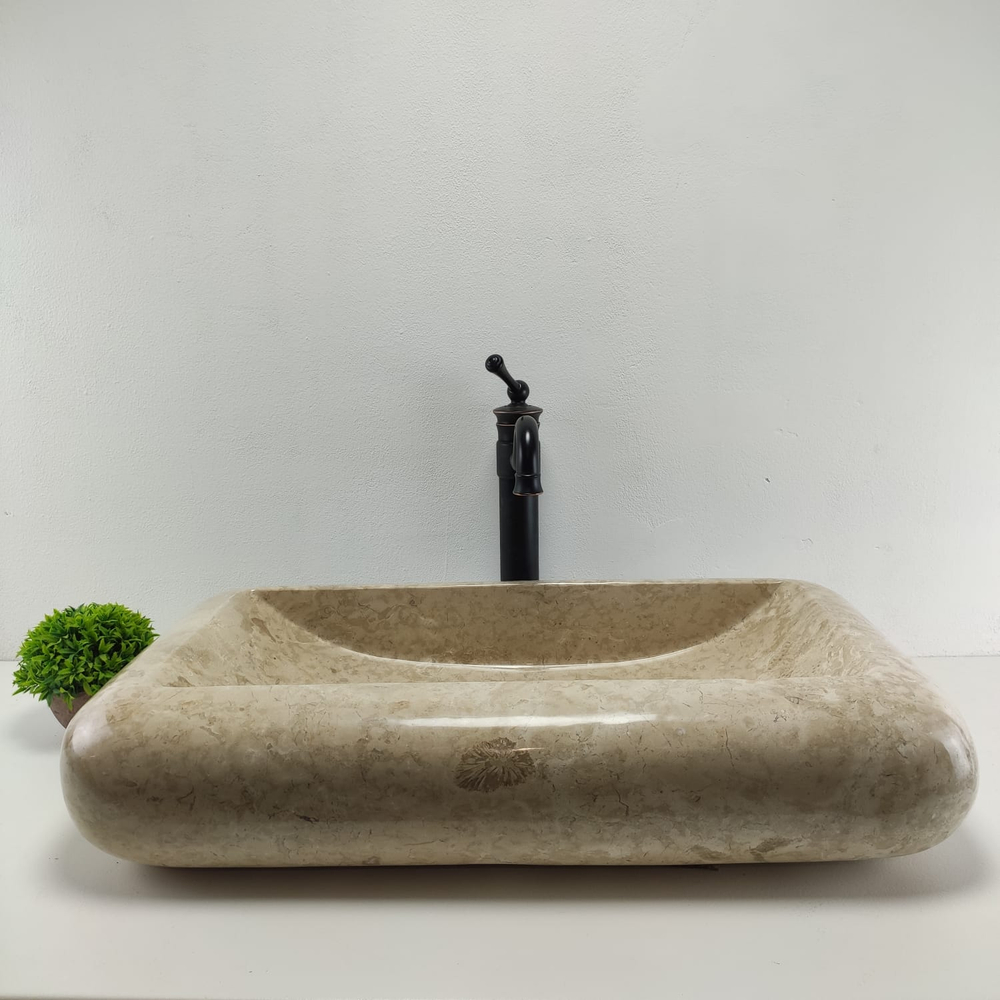Раковина из мрамора Kotak Luncur bibir KL-60862 70x40x15 из натурального камня