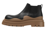 Bottega Veneta Tire Chelsea Short Chelsea Boots Men"s Black Brown