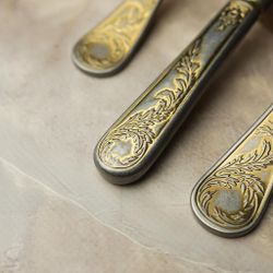 Ложка чайная 14,3 см матовая с золотом Lord Vintage Style P.L. Proff Cuisine [12]