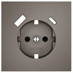 Накладка для розетки с заземлением и со шторками и 2хUSB type A и C Voltum S70 VLS001014