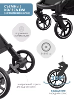 Коляска прогул.ONYX (2кол.(14см)2кол.(15,5см)) (INDIGO) (мятный)
