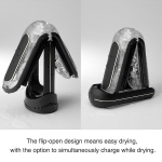 Черный мастурбатор 18см с вибрацией Tenga Flip Zero TFZ-102