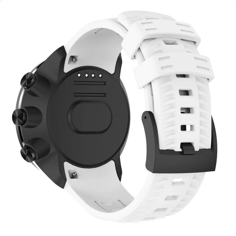 Ремешок силиконовый для Suunto 9 / 9 Baro быстросъемный 24 мм (Белый)