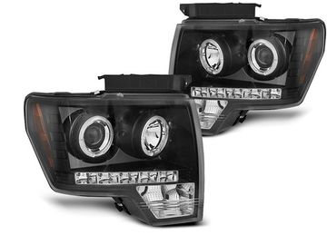 Передние фары Angel Eyes для Ford F150 XII (08-14) черные