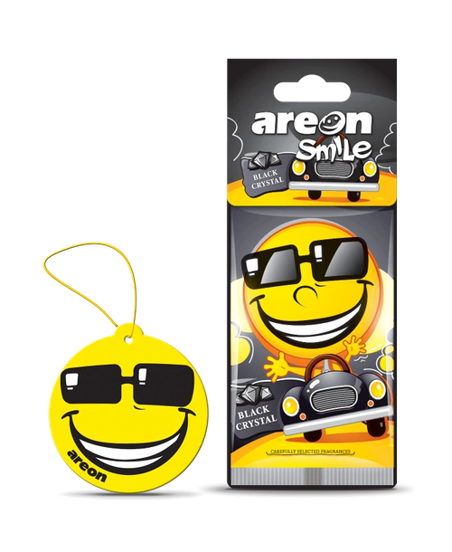 Ароматизатор на зеркало Areon Smile, черный кристалл