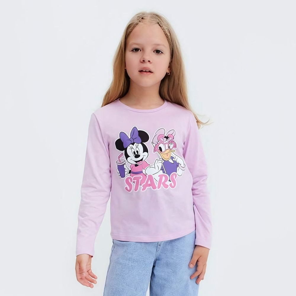 Лонгслив для девочек Stars, Disney, р-р 110-116, лиловый 7354363 (KAFTAN)