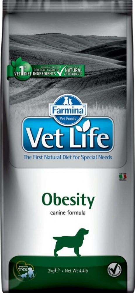 Сухой корм Farmina OBESITY снижение избыточного веса; вспомогательная терапия при сахарном диабете 2 кг Сухой корм Farmina OBESITY снижение избыточного веса; вспомогательная терапия при сахарном диабете 2 кг