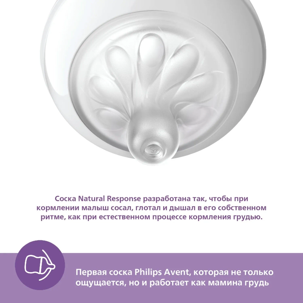 Бутылочка Philips Avent Natural 1+мес 260мл SCY903/01