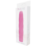 Розовый вибратор со спиралевидным рельефом TWIRLY VIBE SILICONE - 19 см. (Цвет: розовый)