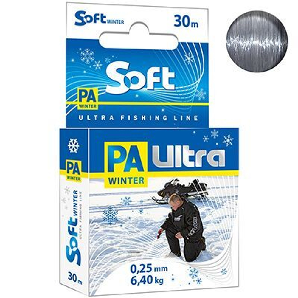 Леска рыболовная зимняя PA ULTRA SOFT 30m 0,10mm