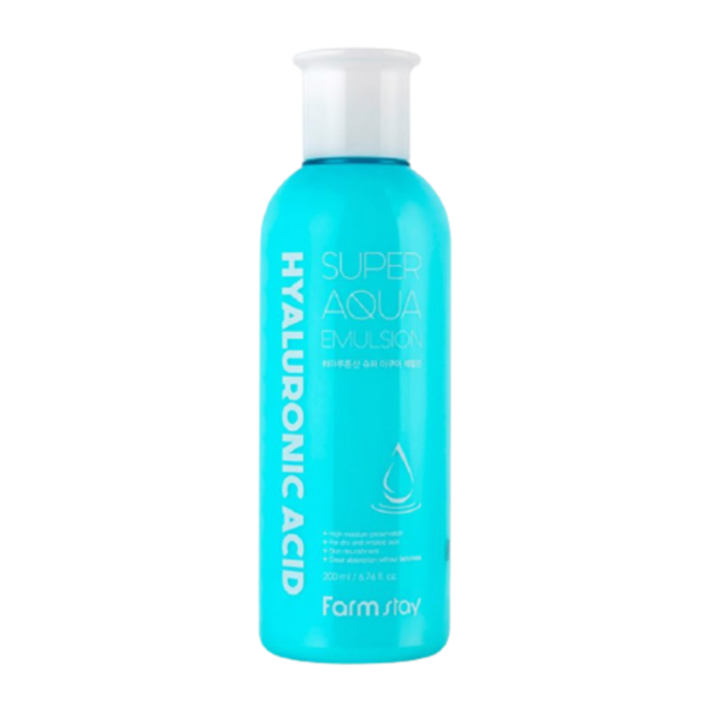FarmStay Эмульсия суперувлажняющая с гиалуроновой кислотой - Hyaluronic acid super aqua, 200мл