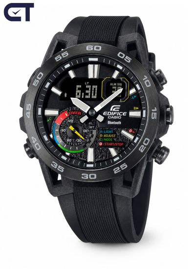 CASIO ECB-40MP-1ADF мужские часы — карбоновый EDIFICE с многоцветным циферблатом