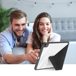Чехол книжка черного цвета от Dux Ducis для Apple iPad Pro 13 с 2024 года, серия Magi Series Case, с держателем Apple Pencil и функцией автоматического перехода в спящий режим