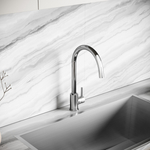 Смеситель для кухни из нержавеющей стали Sancos Stainless, с поворотным R изливом, SC12001SS, арт. SC12001SS