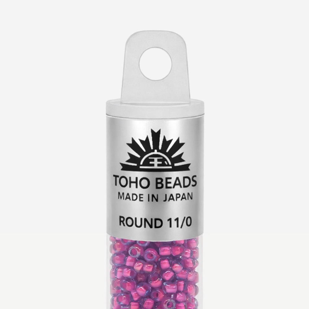 Японский бисер TOHO Round 11/0 (№980), окрашенный изнутри глянцевый