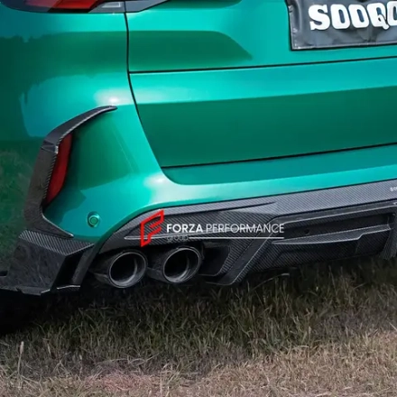 Карбоновый диффузор заднего бампера со стоп-сигналом для BMW X5M F95 Рестайлинг 2023+ БМВ