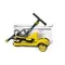 Самокат-беговел 3 в 1 Scooter Micar Transformer складной со светящимися колесами, сиденьем и родительской ручкой желтый