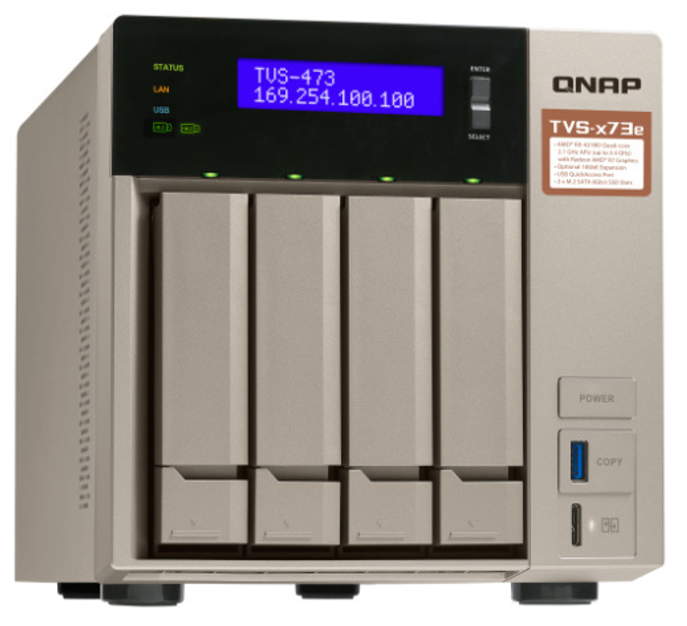 Сетевой RAID-накопитель QNAP TVS-473e-8G